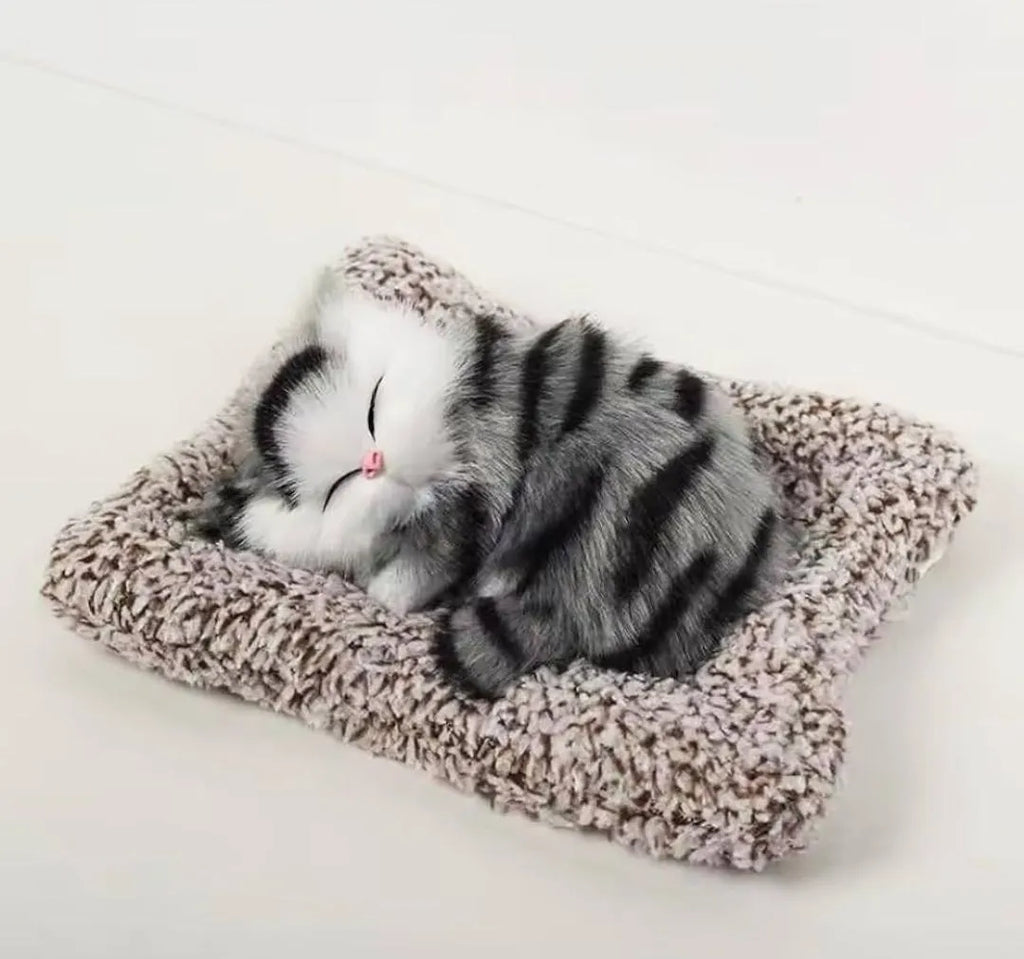 Sleeping Fluffy Cat Plush Toy