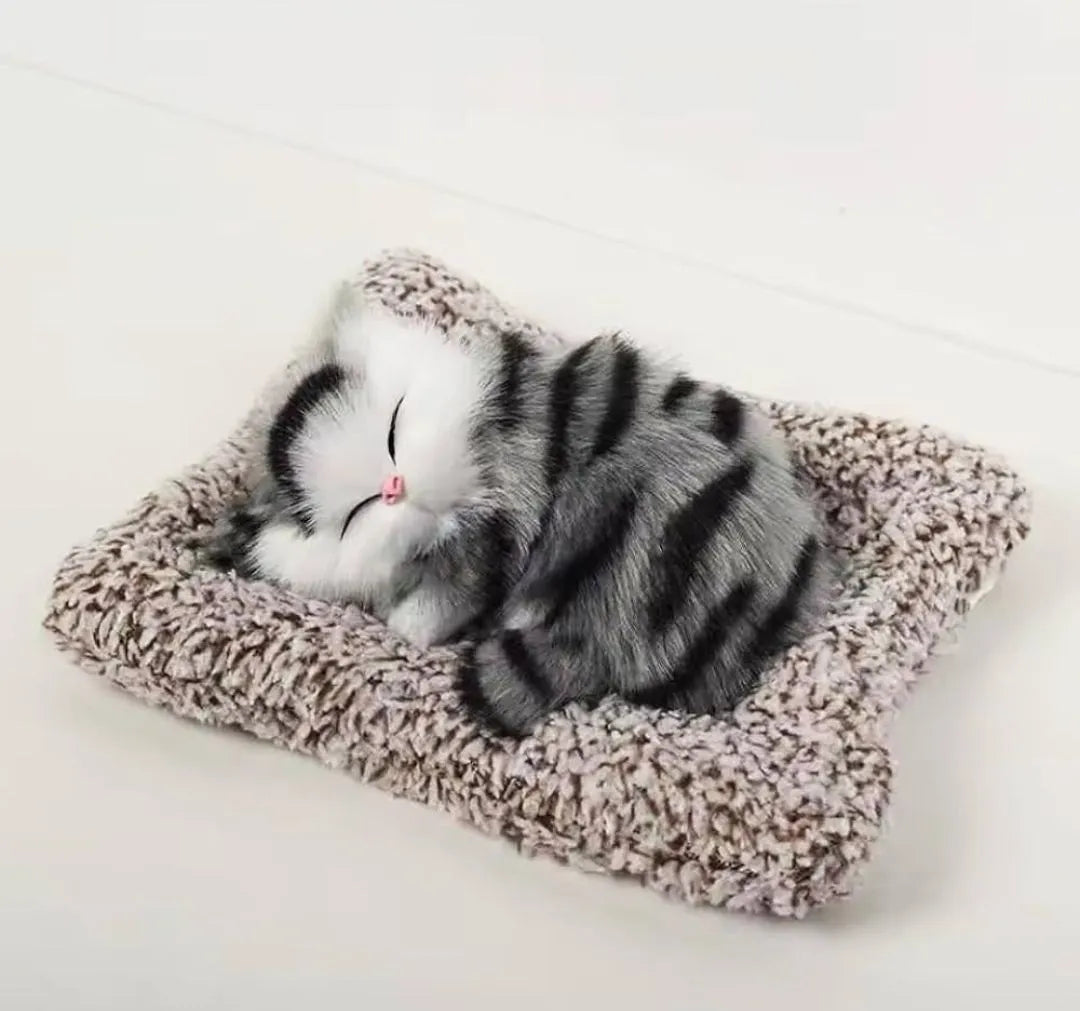 Sleeping Fluffy Cat Plush Toy