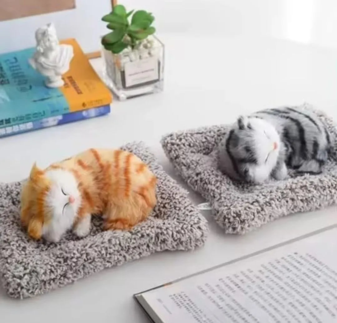 Sleeping Fluffy Cat Plush Toy