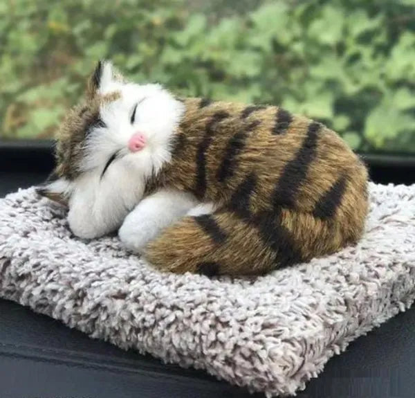 Sleeping Fluffy Cat Plush Toy