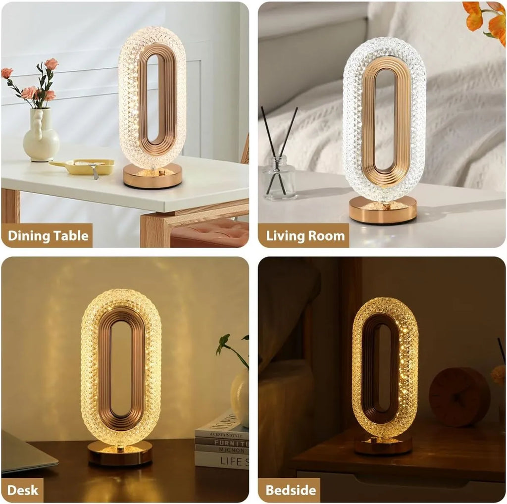 Crystal table lamp placement guide — dining table, living room, desk, bedside
