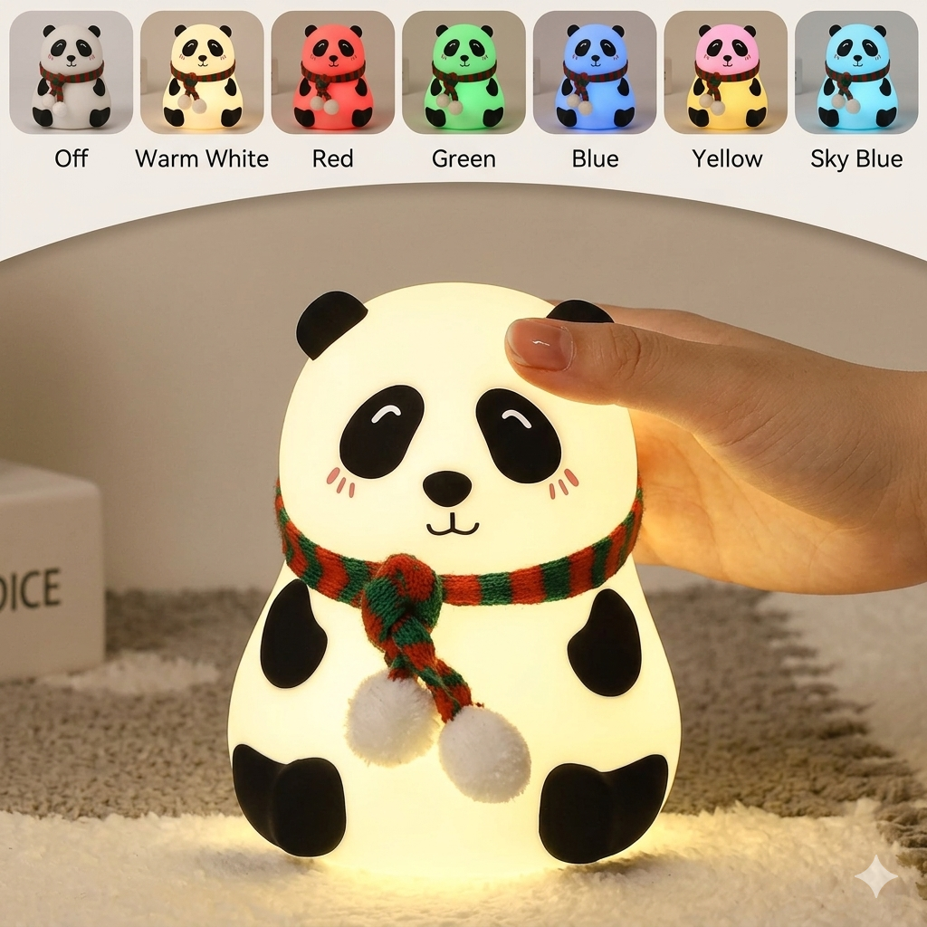 Panda Night Lamp 7 Color Changing LED