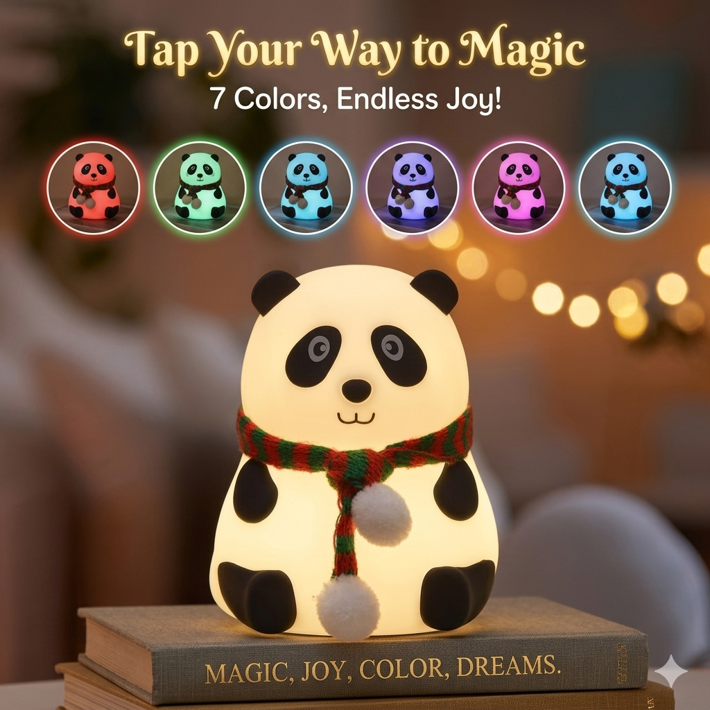 Panda Night Lamp 7 Color Changing LED