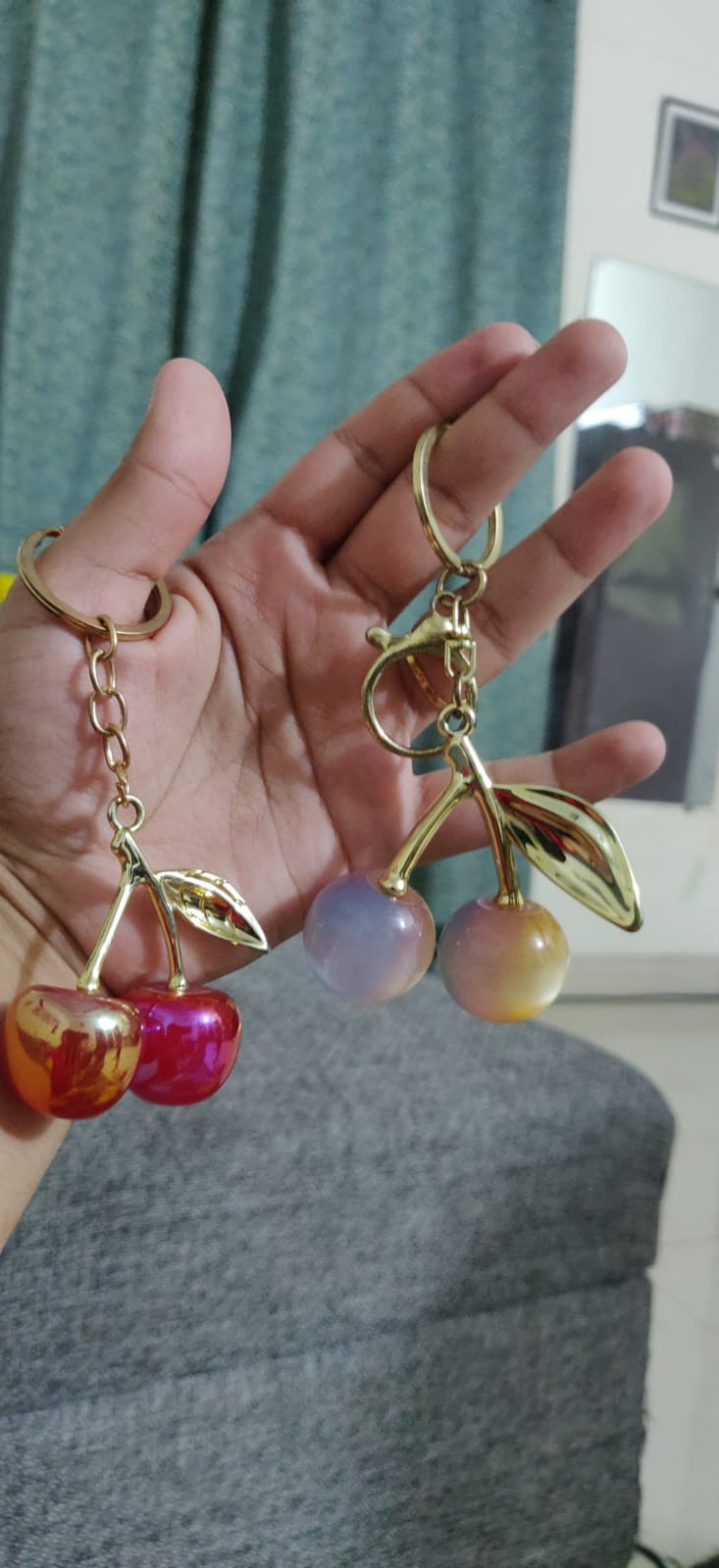 Cherry keychain detail shot