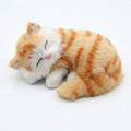 Sleeping Fluffy Cat Plush Toy | Soft Realistic Kitten Decor & Gift