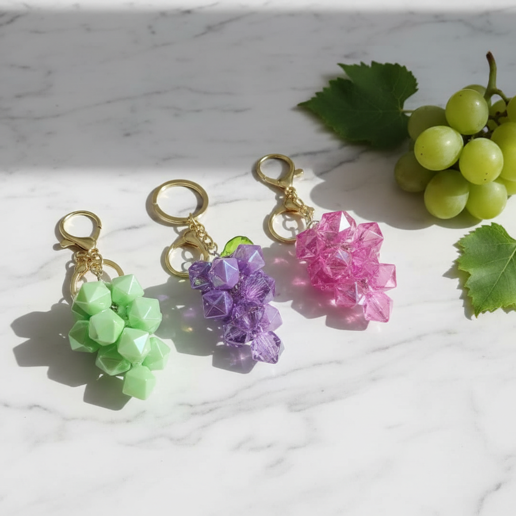 Crystal Grape Keychain Marble Lifestyle