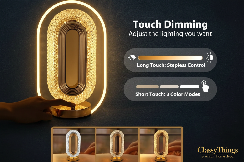 Crystal Lamp Touch Dimming Banner