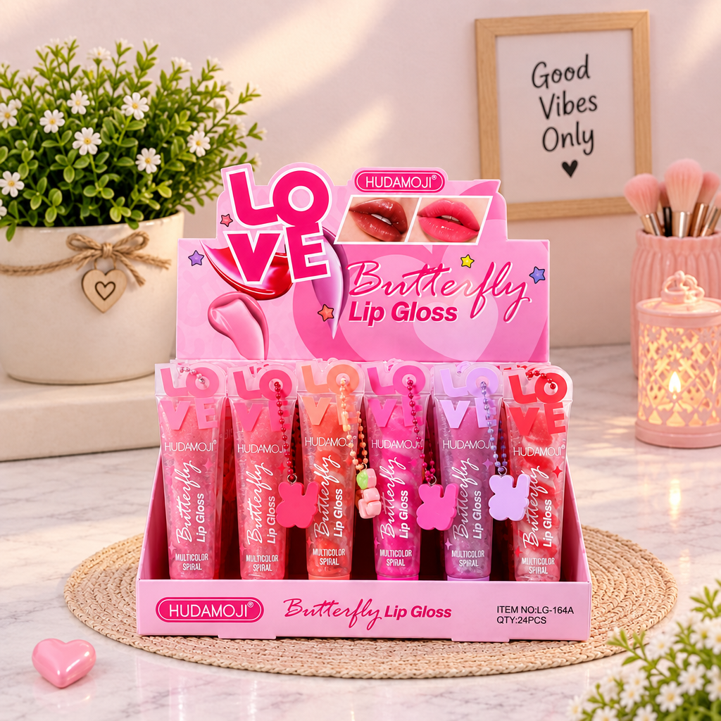 Original strawberry jelly lip gloss photo reformatted to square