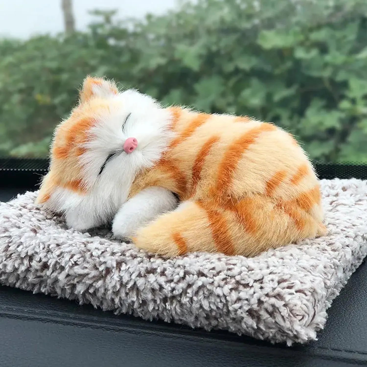 Sleeping Fluffy Cat Plush Toy