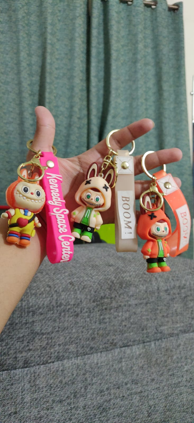 Labubu 3D Figurine Keychain with Strap