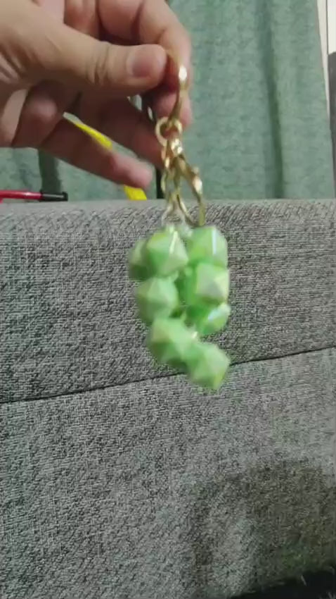 Crystal Grape Cluster Keychain