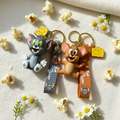Tom & Jerry 3D Rubber Keychain with Wrist Strap